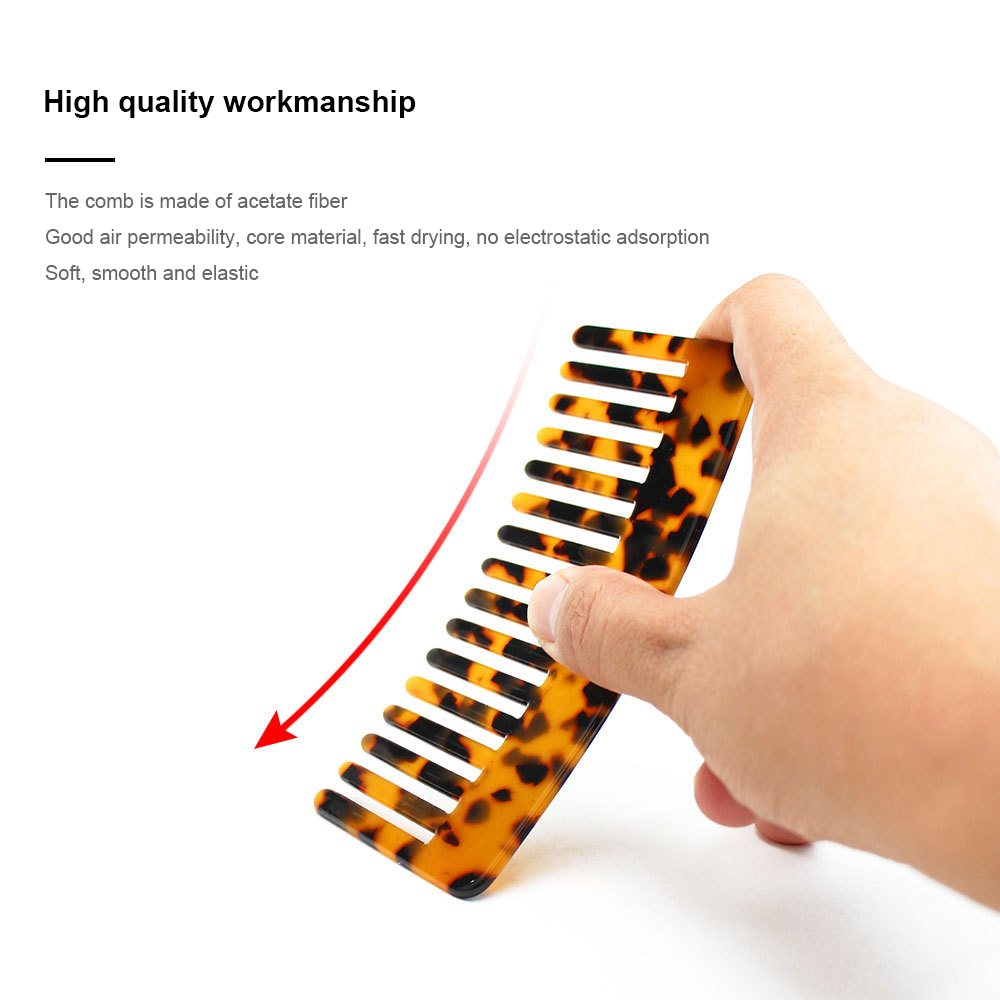 Acetate Wide-Tooth Comb Side view