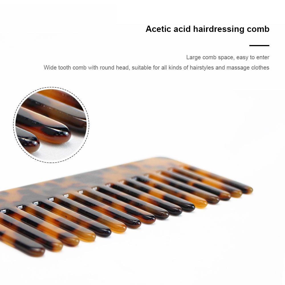 Acetate Wide-Tooth Comb In use