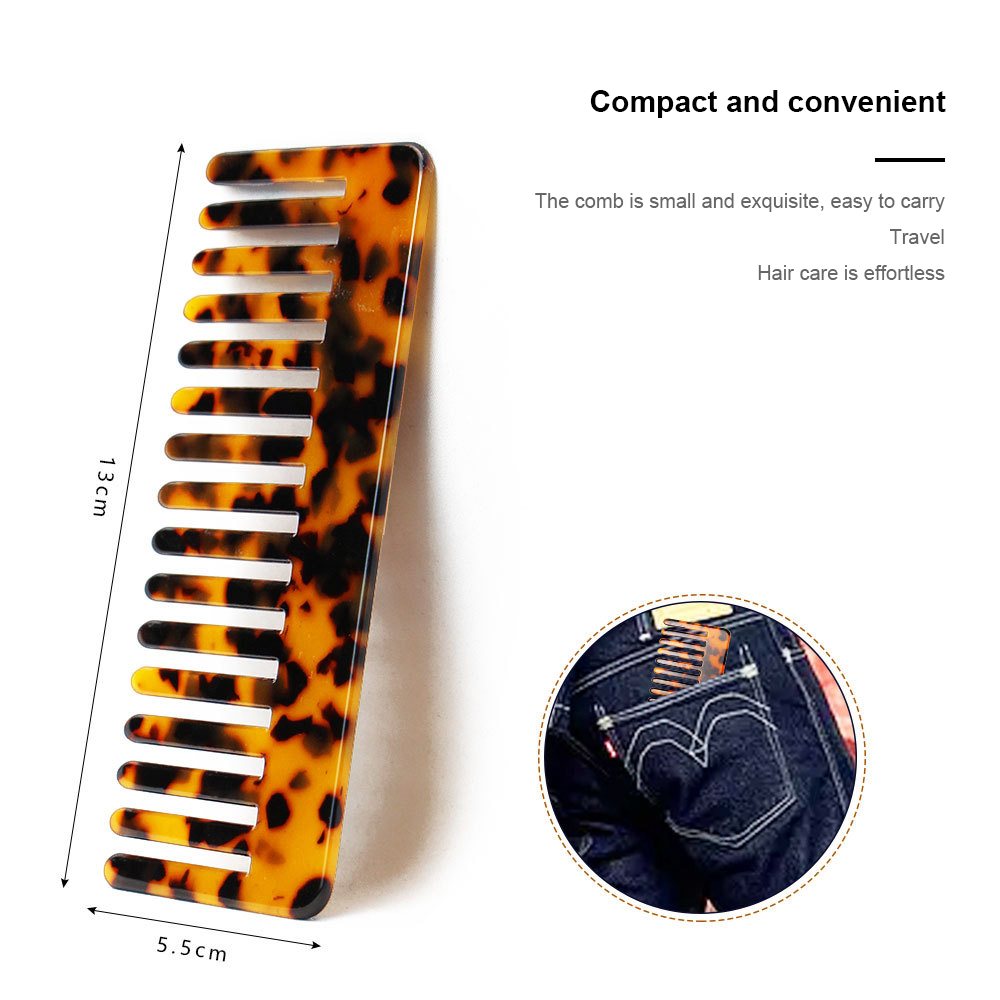 Acetate Wide-Tooth Comb Detail