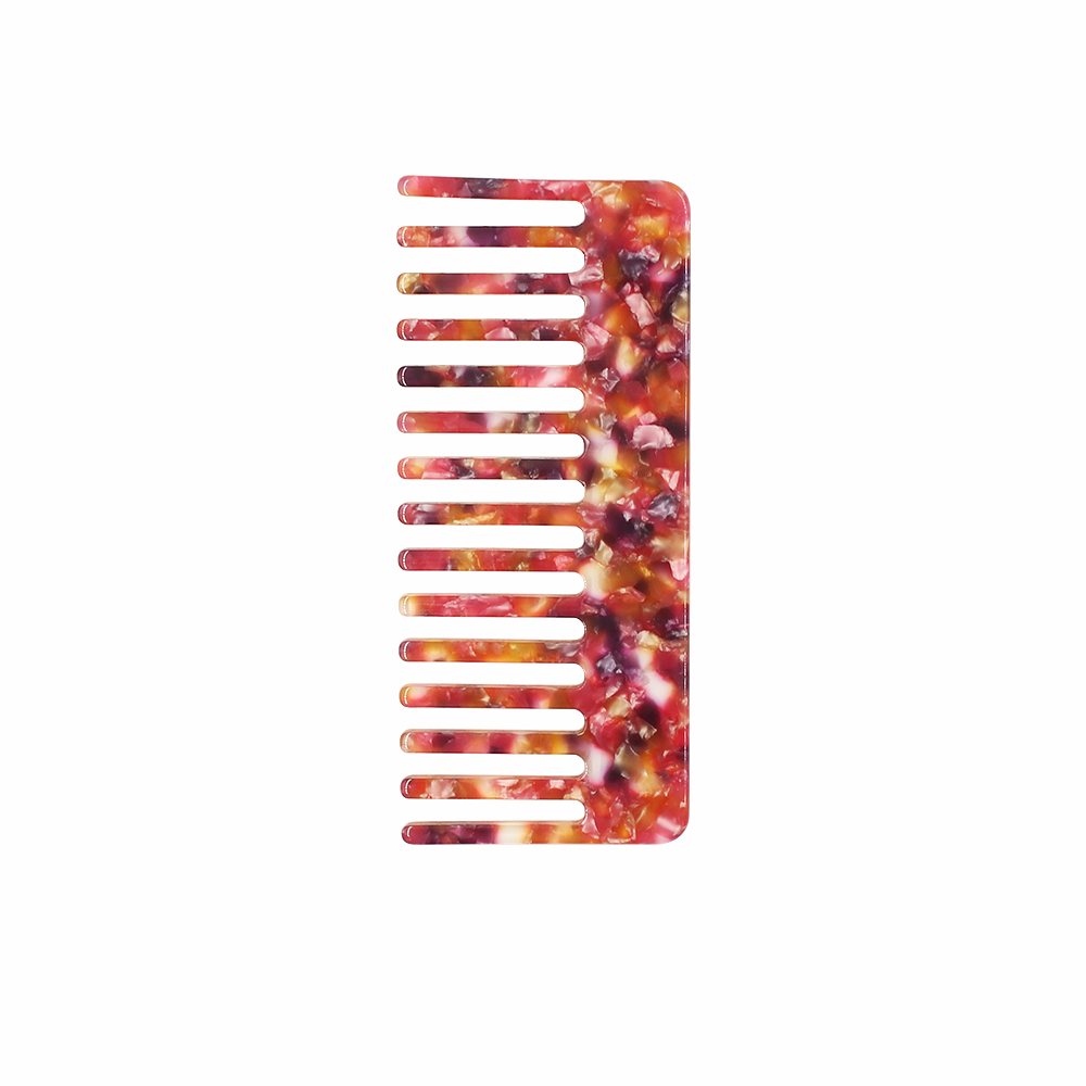 Acetate Wide-Tooth Comb Handle detail