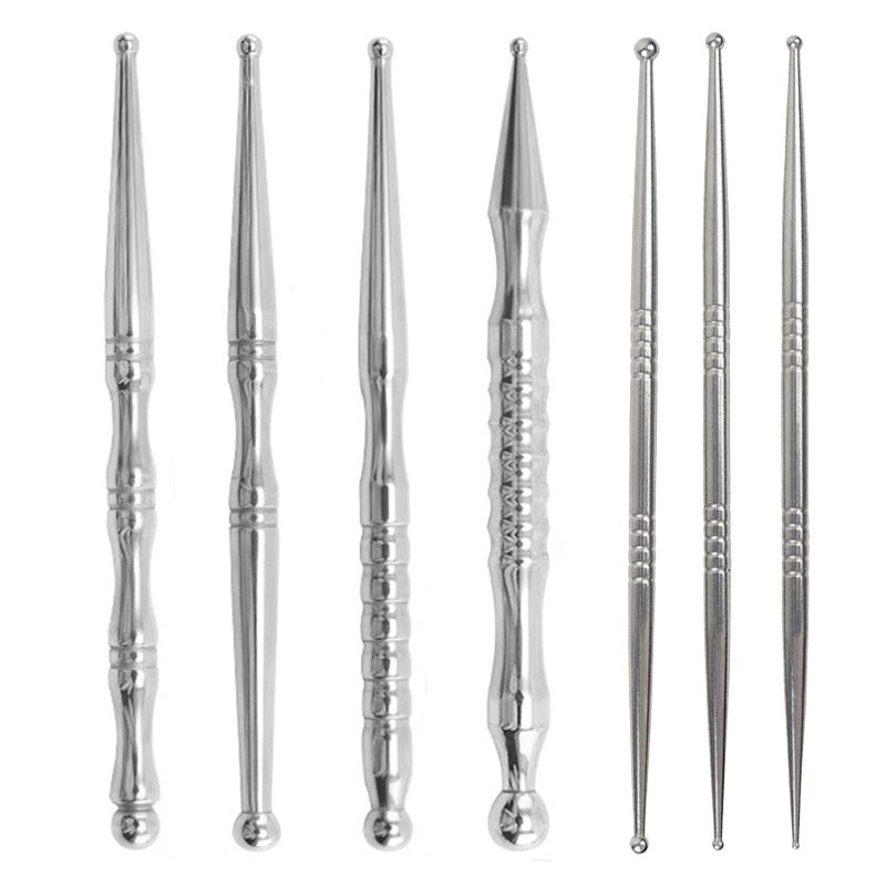 Stainless Steel Acupoint Massage Pen Side view