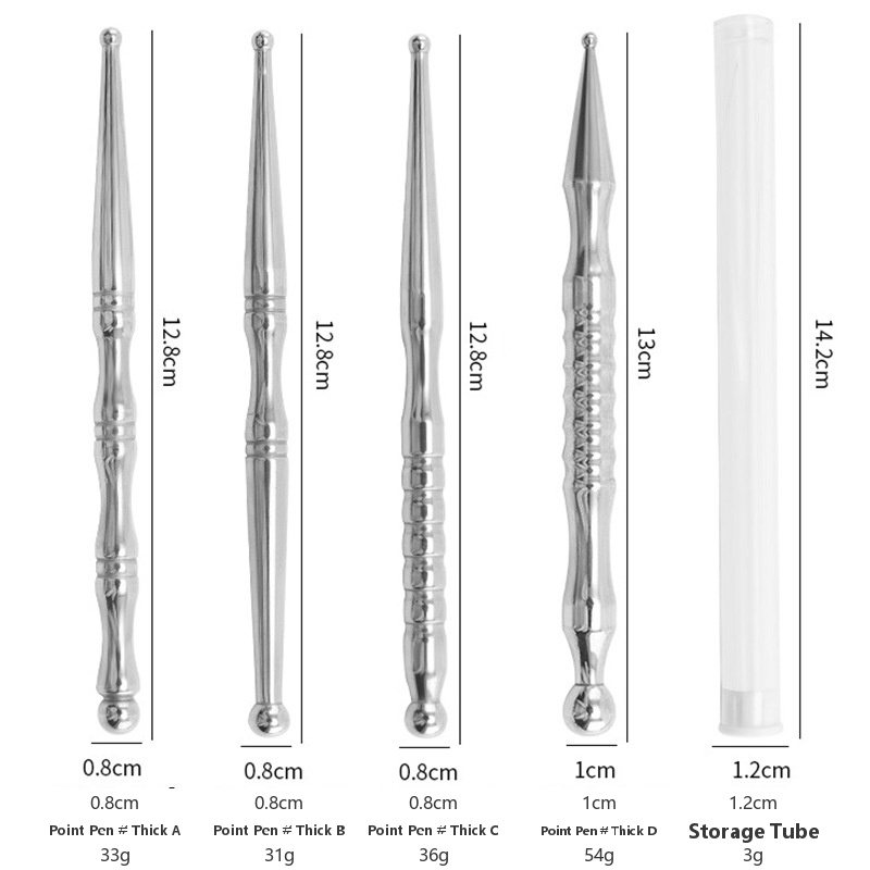 Stainless Steel Acupoint Massage Pen In use