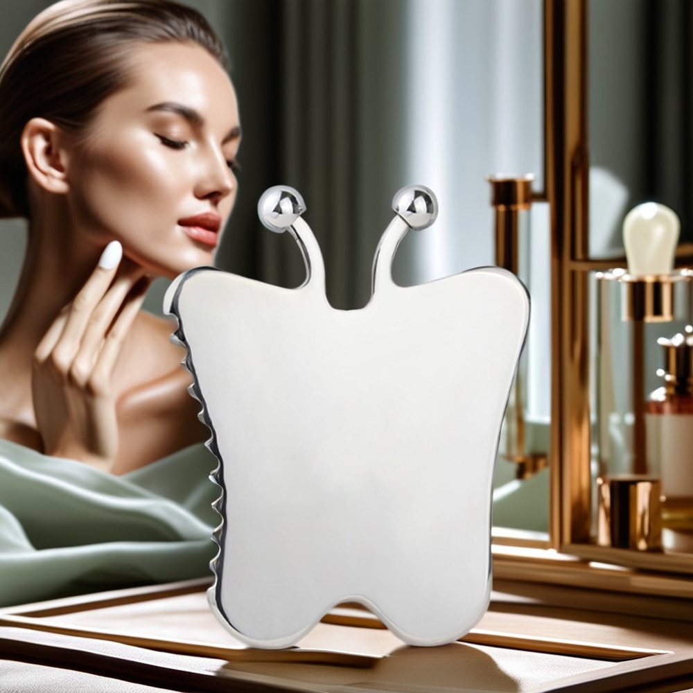 Butterfly Gua Sha Board Handle detail