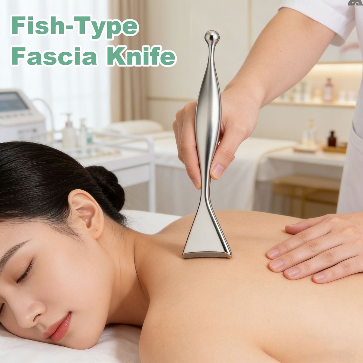 Fish-Type Stainless Steel Fascia Knife In use