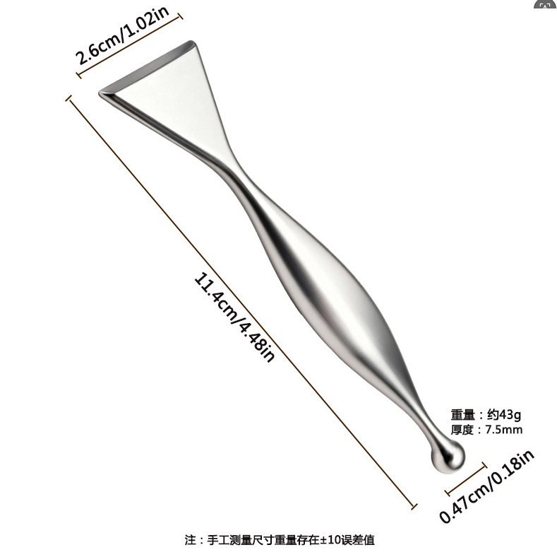 Fish-Type Stainless Steel Fascia Knife Angle view
