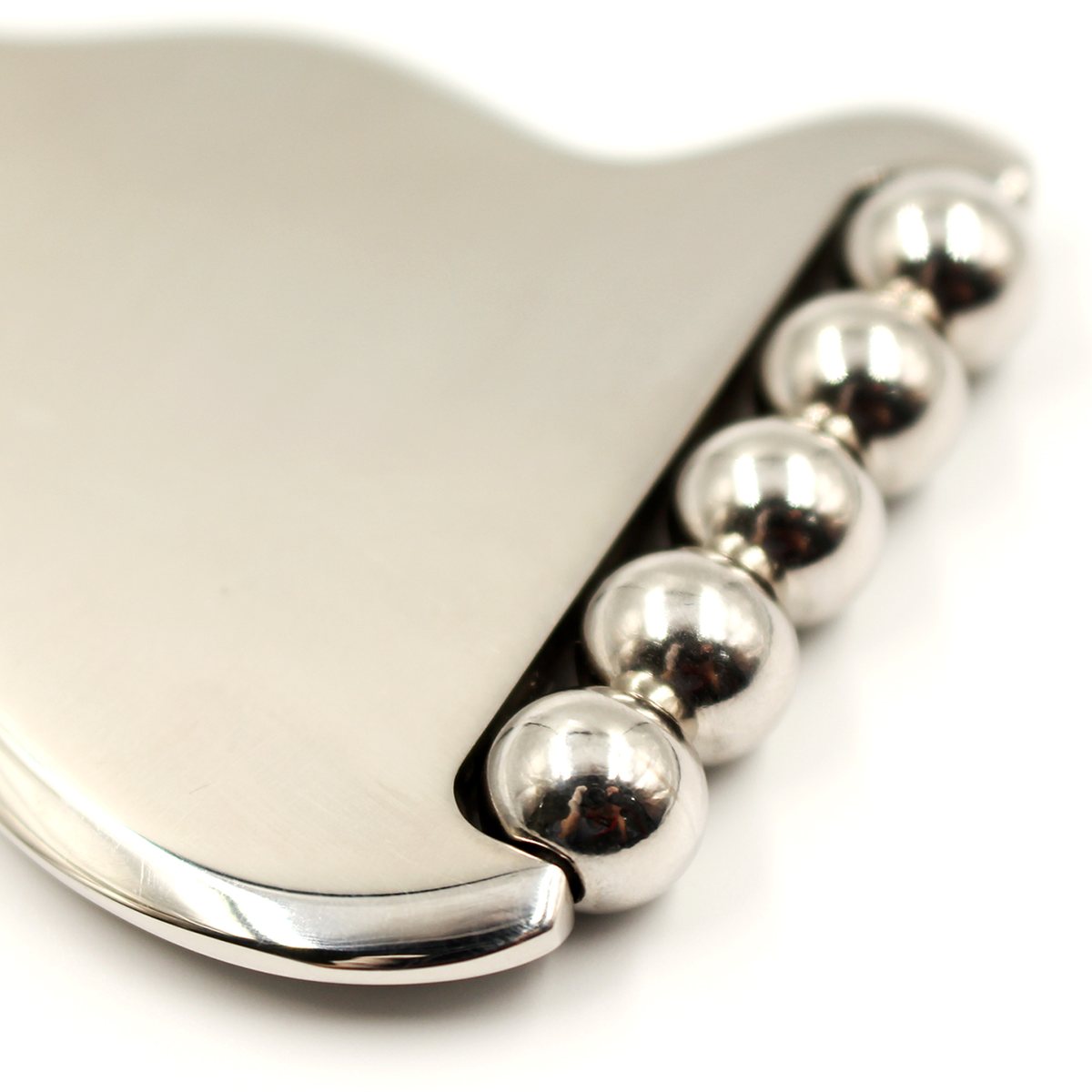 Five-Ball Stainless Steel Gua Sha Board Side view