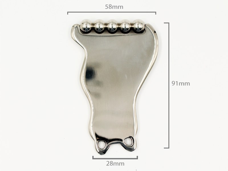 Five-Ball Stainless Steel Gua Sha Board Bottom view