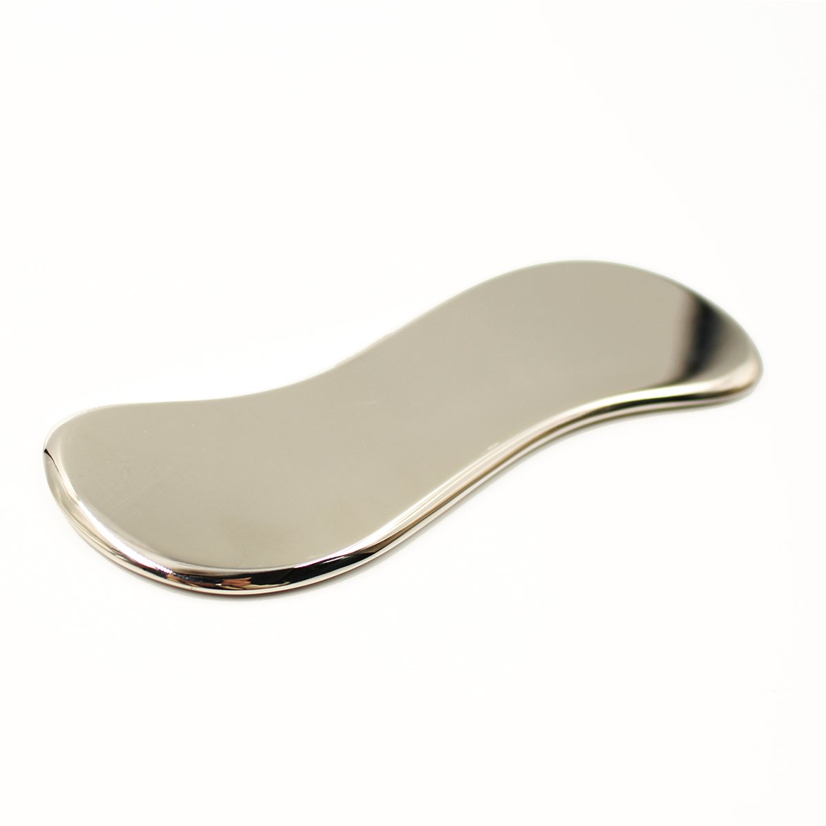 S-Curve Stainless Steel Gua Sha Board Side view