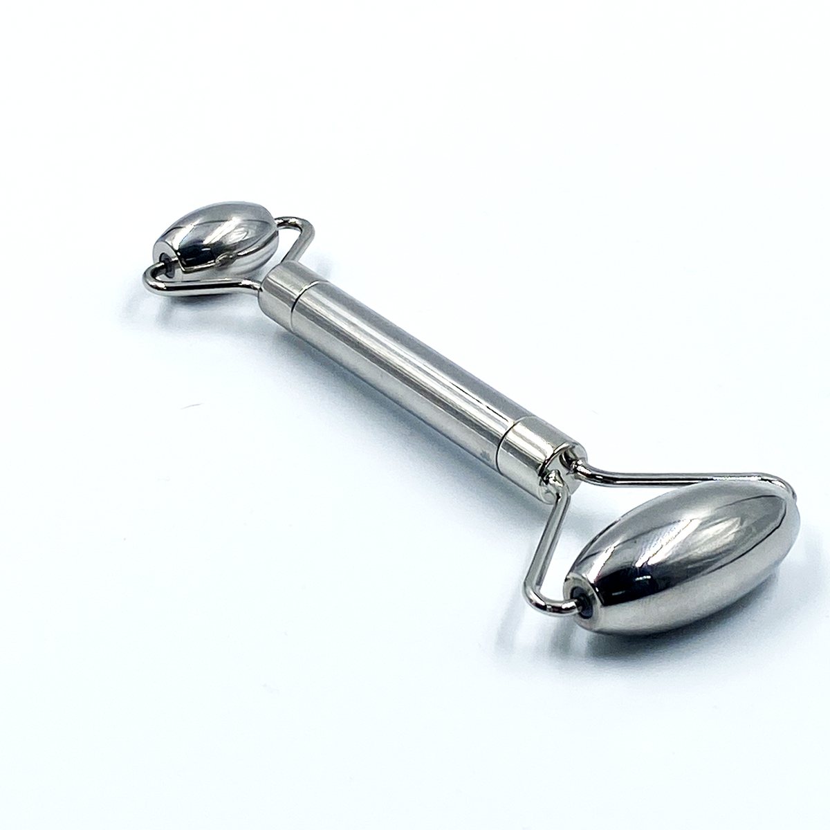 Stainless Steel Dual-Head Facial Roller Side view