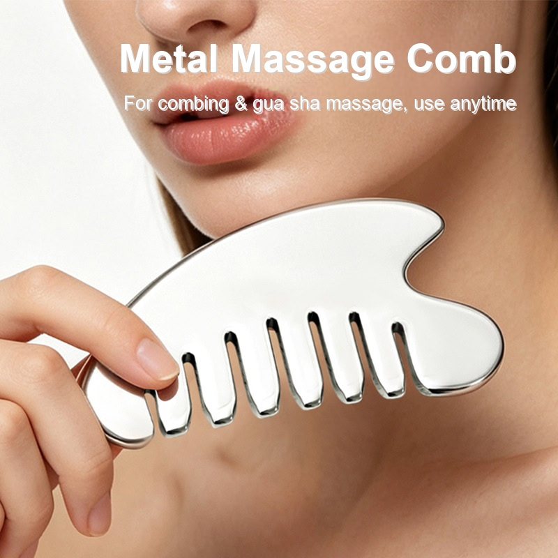 Stainless Steel Massage Comb Side view