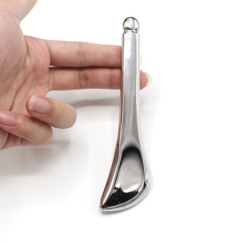 Solid Steel Massage Spoon Handle detail