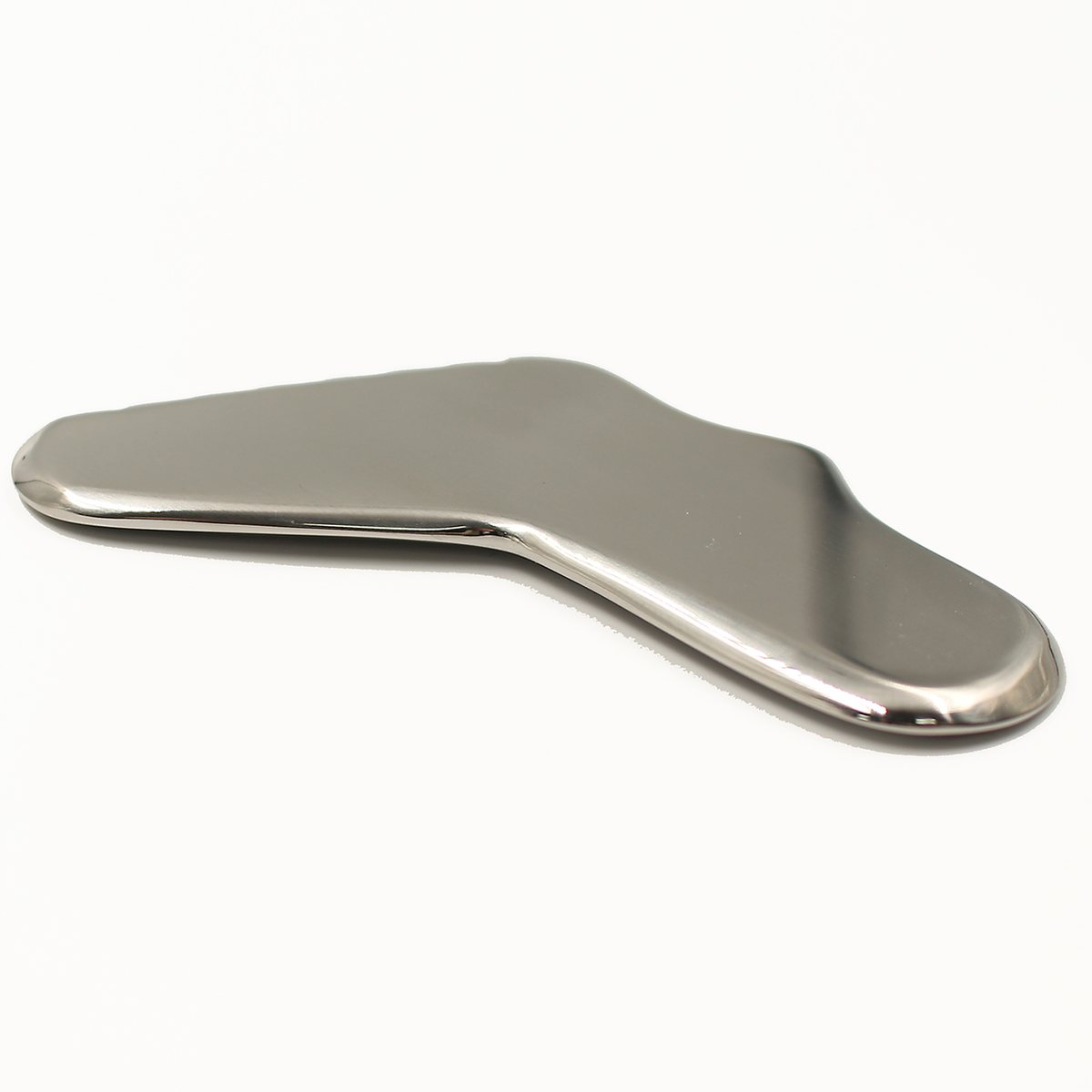 V-Shape Stainless Steel Gua Sha Board Side view