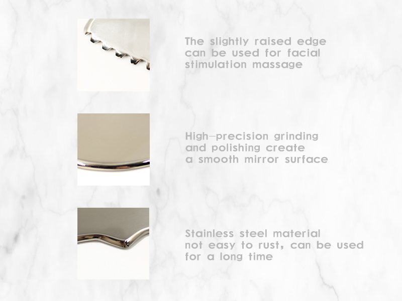 V-Shape Stainless Steel Gua Sha Board Detail
